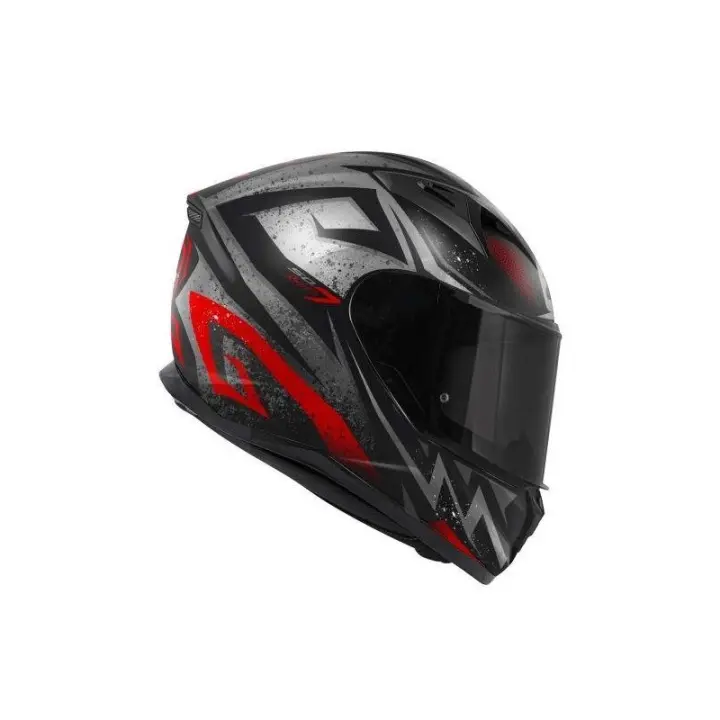 casco moto inttegral givi 50.7 REBEL negro mate rojo - 1