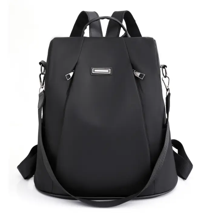 Mochila Multifuncional Antirrobo Para Mujer Casual Nylon Sólida Con Correa Desmontable Bolso Escolar De Moda Para Viajes - 1