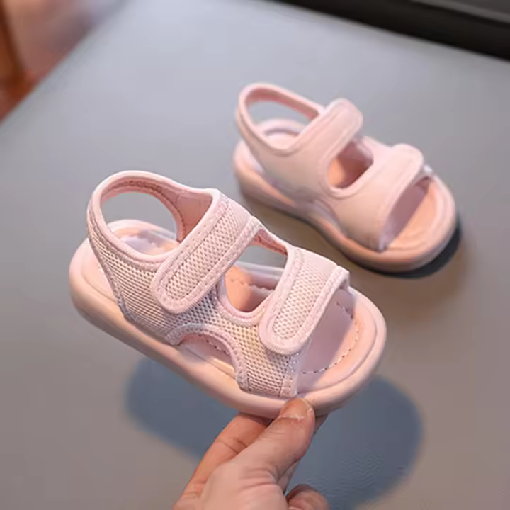 Sandalias Para Niñas Con Diseño Suave Y Bajo Para Niños Y Bebés En Colores Sólidos Estilo Coreano Casual Antideslizantes Para Verano - 1