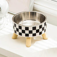 Tazón De Acero Inoxidable Para Gatos Y Perros Con Diseño De Polka-Dot Y Cuadros Antideslizante Fácil De Limpia Para Interiores Y Exteriores - details 5