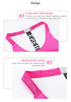 Top De Gimnasio Para Mujer En Color Negro Sin Mangas Yoga Fitness Running Deporte Con Letras Espalda Descubierta Camiseta Transpirable Y De Secado Rápido - details 9