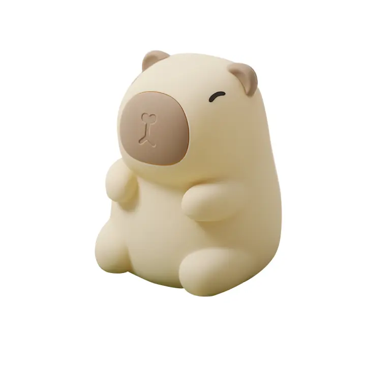 Lámpara De Noche De Silicona Capybara Lindo 7 Colores Con Dimmer Para Dormitorio De Niños USB Recargable Lámpara Táctil Decorativa Regalo - 1