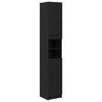 Gabinete de baño de roble negro vidaXL - 32x34x188.5 cm - details 1