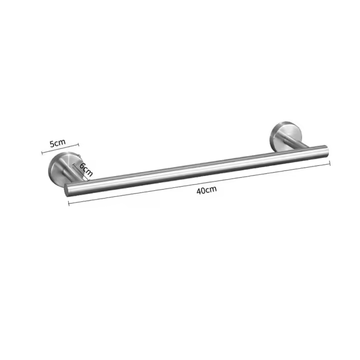 Toallero de Baño con Anilla de Pare de 40 Cm - Maple Inoxidable Plisado - 1