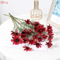 1/3/5Pcs 50cm Girasol Artificial 5Cabezas Flores De Plástico Para Decoración De Boda Novia Hogar Jardín Mesa DIY Sin Embalaje De Venta Al Por Mayor - details 15