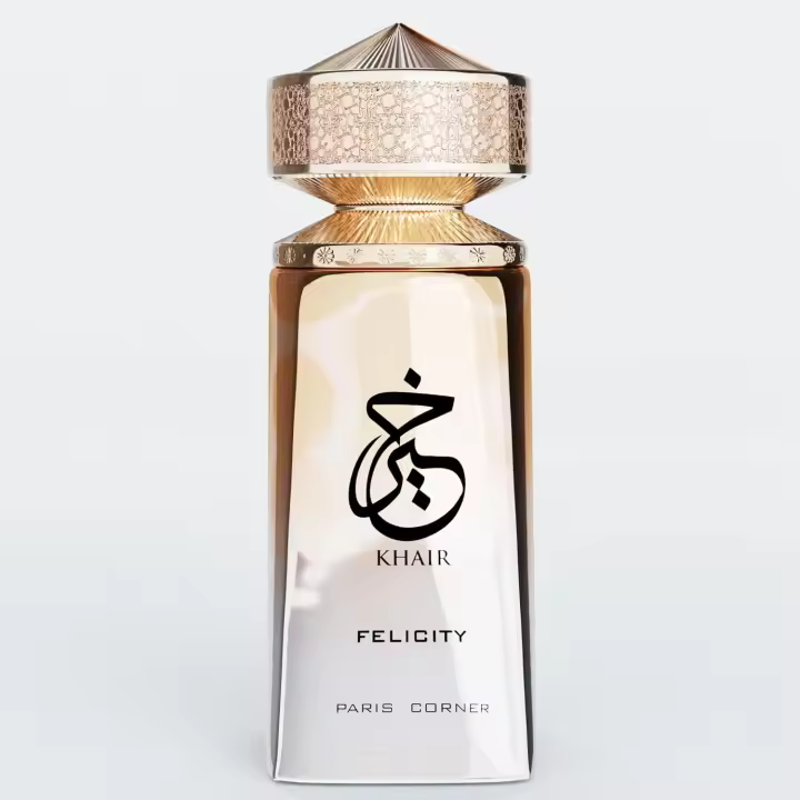 Paris Corner Khair Felicity Perfume unisex brillante y alegre con champán, cassis, rosa, vainilla, almizcle 100 ml - 1