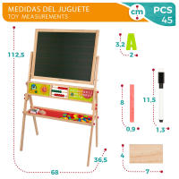 WOOMAX Pizarra de madera 2 en 1 - details 4