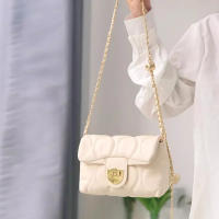 Nueva Moda Bolso De Hombro Para Mujer Color Sólido Con Diamantes Pequeño Cuadrado Cadena Armpit Bolso Cruzado De Un Hombro - details 0