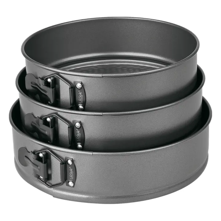 DISTRIBUX Molde de Horno Desmontable con Doble Capa Antiadherente Juego de 3 Moldes de ø22, ø24 y ø26 cm o ø18, ø20 y ø22cm dos juegos a elegir - 1