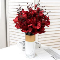 DociDaci Flores Artificiales Magnolia Para Decoración De Hogar Bodas Fiesta Navidad Accesorios De Fotografía Propiedades De Flores De Seda - details 4