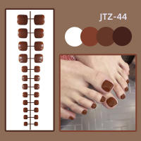 24 Pcs Uñas Postizas Removibles Para Dedos Del Pie En Color Sólido Gloss Fácil De Usar Sin Pegamento Uñas Falsas De Acrílico Para Arte De Uñas - details 6