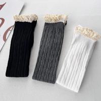 Calcetines Largos De Encaje Dulce Estilo Japonés Para Mujeres Y Niñas Color Negro Y Blanco JK Lolita No Sexually Suggestive Hechos De Algodón - details 10