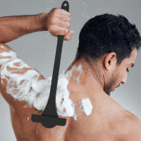 Afeitadora De Espalda Para Hombres 2 En 1 Con Mango Largo Antideslizante Afeitadora De Pelo De Espalda Para Baño Seco Y Húmedo - details 2