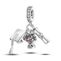 Colgante De Torre De Viaje Con Encanto De Gato Para Mujer Joyería Original De Pulsera Y Collar Plata Esmaltada 100% 2023 - details 0