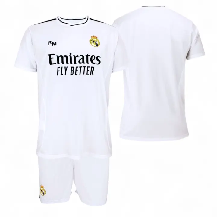 Real Madrid - Conjunto Camiseta y Pantalón Primera Equipación Temporada 24/25, Blanca, Niños 4 Años, Réplica con Licencia Oficial - 1