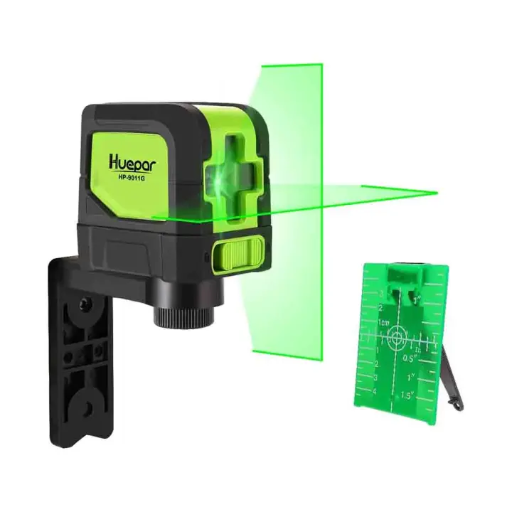 Huepar 9011G - Láser de línea cruzada de haz verde autonivelante con base pivotante magnética de 360° Envió 24Horas - 1