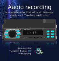 Reproductor De Radio Para Coche 1Din MP3 Bluetooth USB TypeC TF AUX Con Soporte Para Teléfono Multimedia In-Dash 12V - details 8