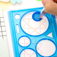 Juego De Dibujo Spirograph Con Plantillas Geométricas Y Flores Para Niños Juguete Educativo Creativo De Artesanía Y Pintura Sin Baterías Material Plástico - details 6