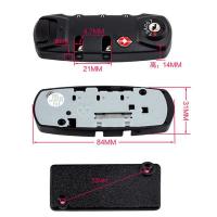Cerradura De Seguridad De Alambre De Acero Con Contraseña TSA 3 Dígitos Para Maleta Equipaje Caja De Almacenamiento Armario Cerradura De Padre Para Viaje - details 1