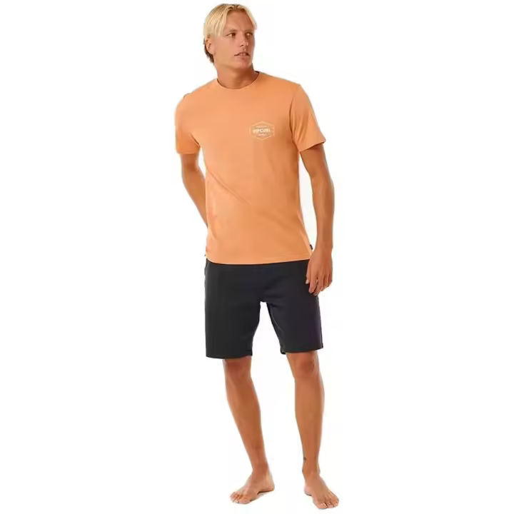 Camiseta Rip Curl Stapler Hombre Salmon - 1