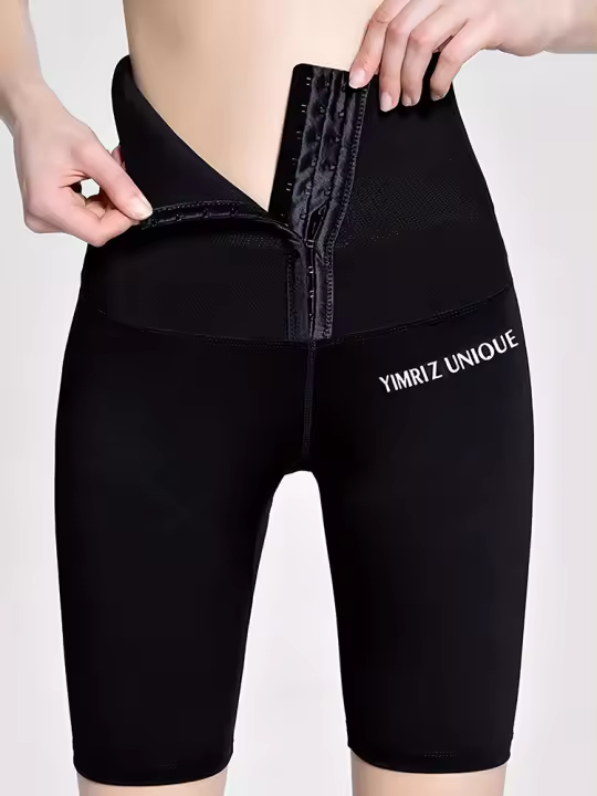 Pantalones De Yoga Para Mujer Cintura Alta Verano Levantamiento De Glúteos Skinny Cinco Cuartos Secado Rápido Con Cremallera Compresión - 1