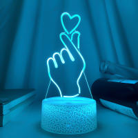 Lámpara Nocturna LED 3D Para Niños Luz De Noche Creativa Para Mesa Lámpara De Cama Romántica Decoración De Hogar Regalo Para Niña - details 16