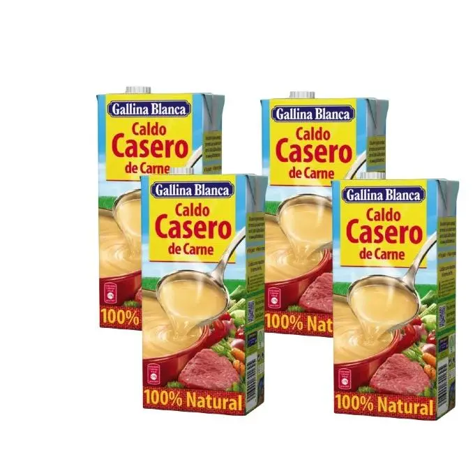 Caldo casero gallina blanca brik 1L pack 4 paquete (total 4L) - 1
