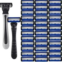 Afeitadora Manual Clásica De Acero Inoxidable Con Cuchilla Doble Edged 6 Capas Para Barba Y Bigote Afeitadora De Cabeza Razor - details 0
