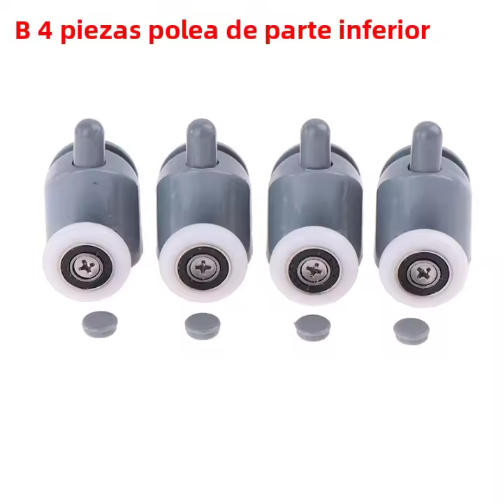 4pcs Carriles Para Ducha Cabinas De Ducha Rodillos Corredores Ruedas Pulidas Nuevos Accesorios De Baño Material Plástico - 1