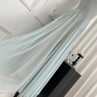Vestido De Mujer Elegante De Verano Con Cadena De Cristal Y Encaje A-Line Con Cintura Delgada Y Tirantes Vestido De Fiesta De Vacaciones De Un Pie - details 3