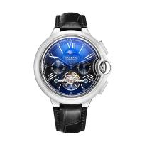 Reloj De Pulsera Automático De Lujo Para Hombre Estilo Casual Con Fase Lunar Y Calendaría Resistente Al Agua Cuero Y Acero Inoxidable - details 13