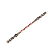 Nueva 2024 Barra Dorada Ruyi De Metal Negro Para Juego Wu Kong Adorno Artesanal De Mano Juguete Giratorio De Dedo 22cm - details 3