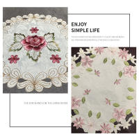 Mantel Individual De Tela Con Bordado De Rosa Redondo Popular Para Decoración Navideña Funda Para Vajilla Y Taza Funda Para Café Y Té Moderno Estilo Polyester Cotton - details 4