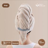 Set De Paño De Cabello De Terciopelo Texturizado Coral 52*100cm Absorbente Rápido Para Uso En El Baño Y Lavado De Cabello - details 4