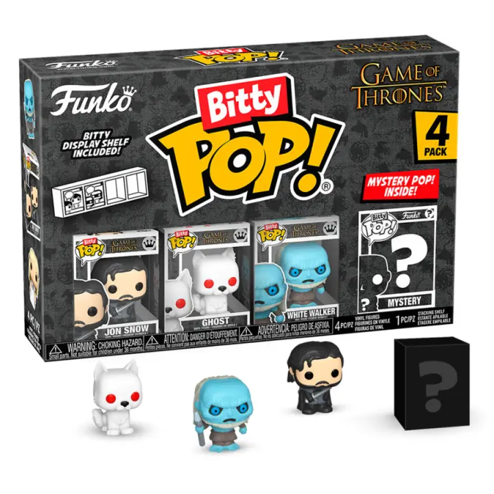 Blister 4 figuras Bitty POP Juego de Tronos Jon SnowFigura  Coleccionable - Idea de Regalo- Mercancia Oficial - Juguetes para Niños y Adultos - Movies Fans - Muñeco para Coleccionistas y Exposición - 1