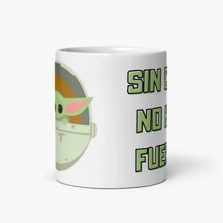 Taza Cerámica Baby Yoda Sin Café No Hay Fuerza 350 Ml Star Wars Stamina - 1