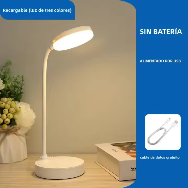 Lámpara De Escritorio LED Con Protección Ocular Ajustable En Tres Niveles Puede Cambiar Entre Luz Blanca Y Cálida -Lámpara Nocturna USB - 1