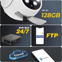 Cámara De Seguridad IP 1080P Dual-lens Wifi PTZ Exterior Con Visión Nocturna Humana Detecta Y Auto Seguimiento Doble Pantalla Camhi - details 16