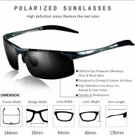 DUCO Designer Gafas de sol polarizadas Gunmetal Black BNIB DC8177S G1 CAT3 68 16 - details 4