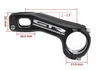 GOLDIX Tímbrido De Bicicleta De Aluminio Forjado 3D -17 Grados Longitudes 80/90/100mm Compatible Con Manillar De 31.8mm Para Bicicleta De Montaña - details 1