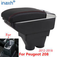 Soporte Central Para Peugeot 208 2012-2018 Caja De Almacenamiento Accesorios Internos Retrofits Con USB Material PU Y Plástico ABS - details 0
