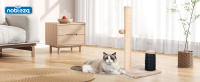 Nobleza - Rascador para Gatos, Poste de Rascador para Gatos, Cuerda de Sisal Natural con Bolas Juguete y Peine de Silicona para Gatos, 60x30x30cm (Color Beige) - details 0