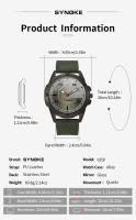 Reloj De Pulsera De Cuarzo Para Hombre SYNOKE Deportivo Y Militar Resistente Al Choque Con Correa De Cuero Moda Casual Relogio Masculino - details 1