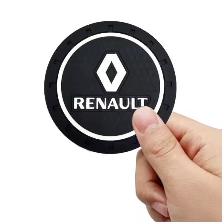 Alfombrilla Antideslizante Para Vaso De Agua En Coche Emblema Interior Para Renault Clio Laguna 2 Megane 2 3 Duster Logan Captur Accesorios - 1
