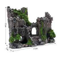 Decoración De Acuario En Forma De Castillo Creativo Adornos De Piedra De Resina Para Jardín Y Hogar D9262 Accesorios Para Acuarios - details 3