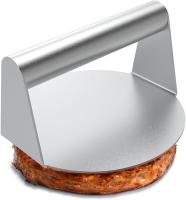 Prensa para hamburguesas de acero inoxidable para deliciosas hamburguesas, hamburguesas, barbacoas, parrilla plana, diámetro de 5,5 pulgadas - details 4