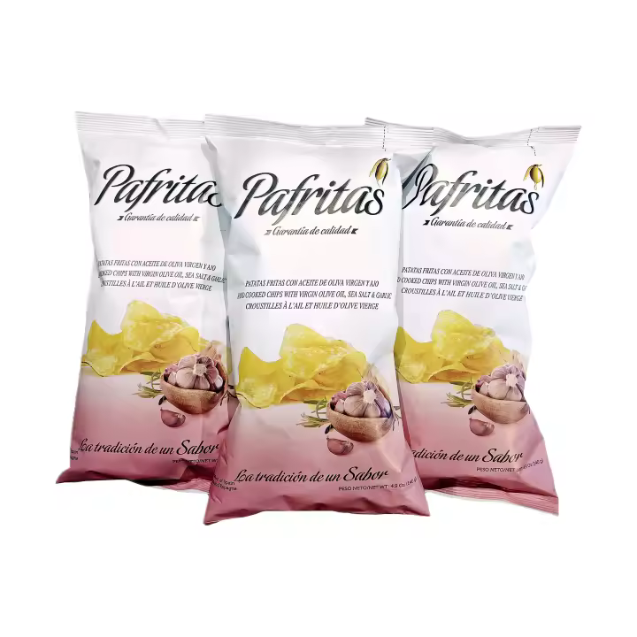 Patatas fritas sabor ajo con aceite de oliva virgen, pack de 3 unidades. Pafritas - 1
