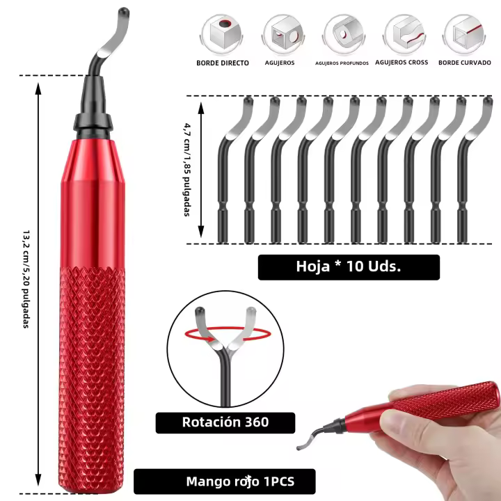 Kit De Herramientas De Desburde Para Madera Y Plástico Herramienta Manual Multifuncional Para Eliminar Arrugas Y Borde Arte Hecho a Mano Costura Toorise - 1