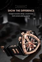 Reloj De Pulsera LIGE Para Hombre Cronógrafo Deportivo De Cuarzo Lujo Resistente Al Agua Y Luminoso Con Correa De Silicona - details 2