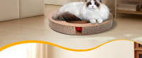 Nobleza - Rascador para Gatos con Hierba Gatera,Redonda Rascadoras de Cartón para Cama con 2 Juguetes para Gatos Interactivos Pelotas - details 5